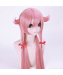 Future Diary Gasai Yuno Pink Cosplay Wig Long Straight Heat Resistant Fiber Wig 100 cm