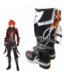 Genshin Impact Diluc Artificial Leather Red Cosplay Shoes