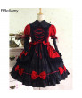 Gothic Lolita Dress Punk Lolita Dress Satin Long Sleeve Knee Length