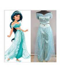 Aladdin Disney Princess Jasmine Adult Cosplay Costume 