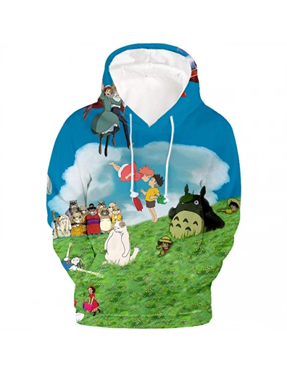 My Neighbor Totoro Long Sleeves Hoodie with Hand Pockets Sports Sweatshirt