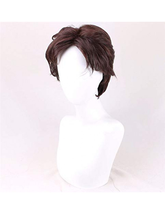 Tangled Flynn Rider Brown styled  Cosplay Wig 28 cm