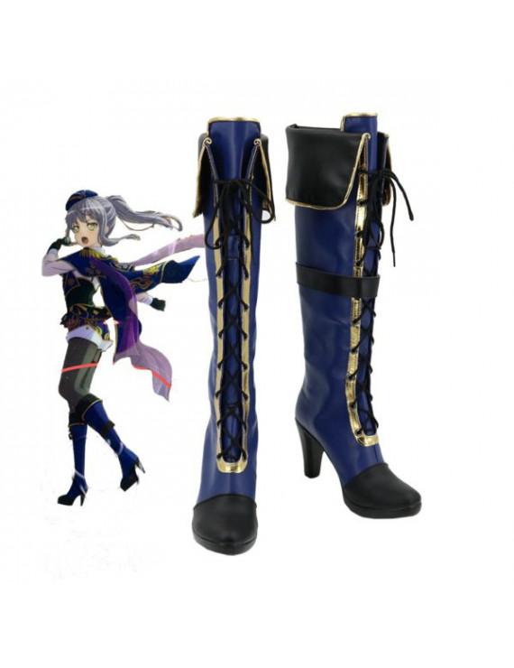 BanG Dream! Minato Yukina Blue Anime Cosplay Boots