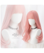 Lolita Wig Pink Long Curly Synthetic Hair Wig