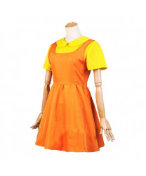 2021 Squid Game 123 Wood People Girl Dress Cosplay Costume