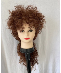 Encanto Pepa Madrigal Brown Short Curly Cosplay Wig