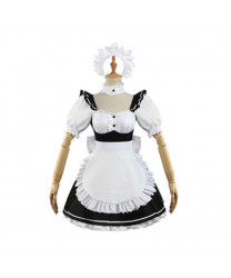 Date A Live Kurumi Tokisaki Black White Maid Cosplay Costume