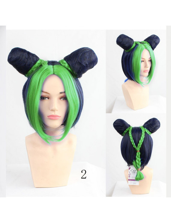  JoJo bizarre adventure Jolyne Cujoh Cosplay Wig 4 styles to choose + Wig Cap