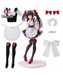 Date A Live Kurumi Tokisaki Black White Maid Cosplay Costume