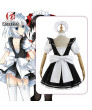 Date A Live Kurumi Tokisaki Black White Maid Cosplay Costume