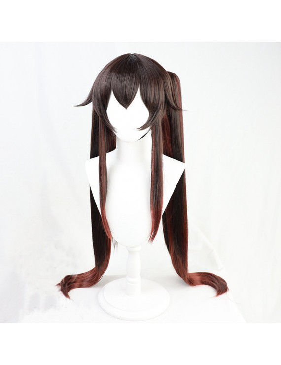 Genshin Impact HuTao Anime Cosplay Wig + Wig Cap