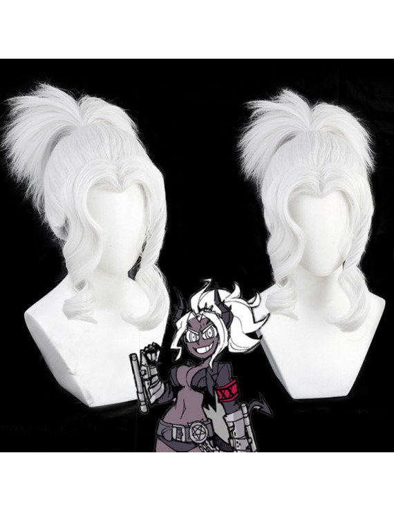 Helltaker Judgement the High Prosecutor White Game Styled Cosplay Wig