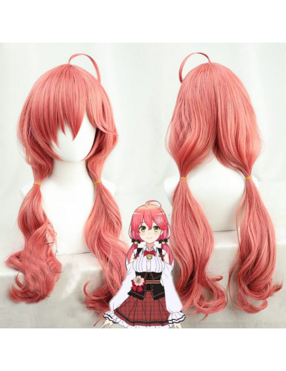 YouTuber VTuber virtual Sakura Miko Cosplay Wig + Wig Cap