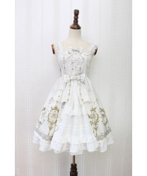 Alice girl original new Lolita angel cross handle lace bow suspender dress