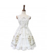 Alice girl original new Lolita angel cross handle lace bow suspender dress