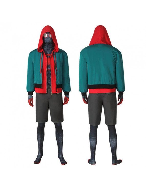 Spider-Man Into the Verse Miles Morales Full Set Cosplay Costume for Adult Male