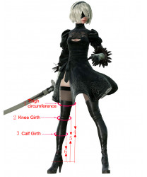 NieR:Automata 2B YoRHa No.2 Type B White PU Cosplay Boots