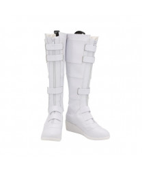 The Black Widow Natasha Romanoff PU White Cosplay Boots