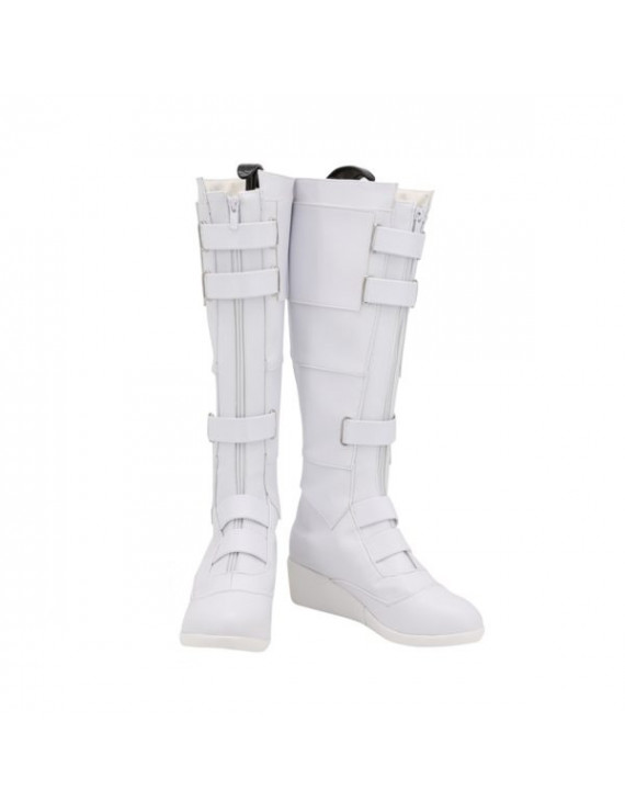 The Black Widow Natasha Romanoff PU White Cosplay Boots