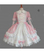 Gothic Lolita Dress Punk Lolita Dress Satin Long Sleeve Knee Length