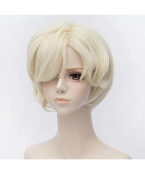 Touken Ranbu Online Gokotai Light Blonde Short Curly Cosplay Wig