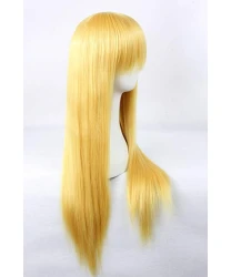 Touhou Project Yakumo Yukari Golden Long Straight Anime Cosplay Wig