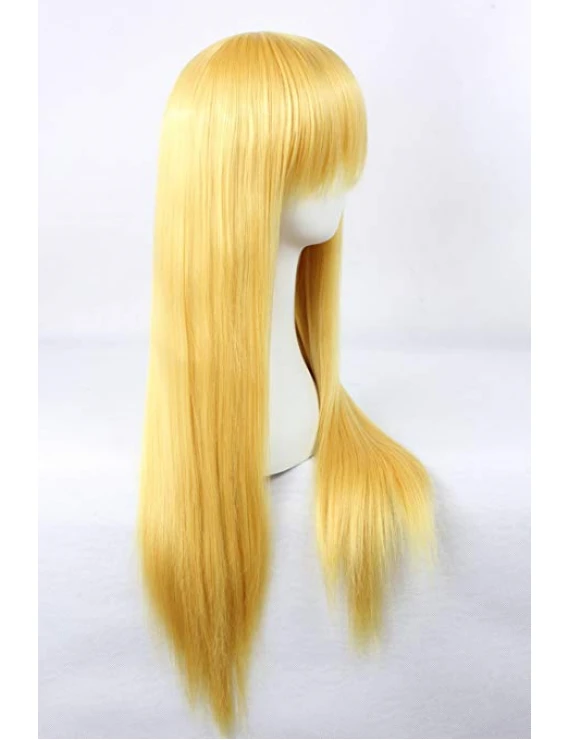 Touhou Project Yakumo Yukari Golden Long Straight Anime Cosplay Wig