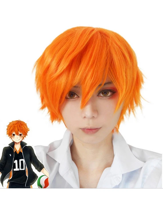Haikyuu Hinata Syouyou Orange Short Cosplay Wig
