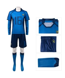 Blue Lock Rin Itoshi Blue Suit Cosplay Costumes