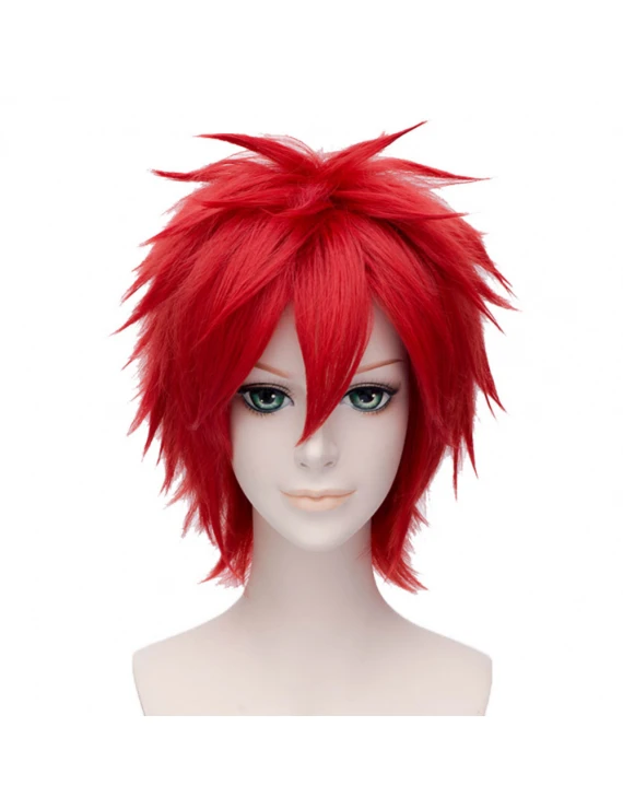 Gaara Wig Naruto Sabaku No Gaara Short Straight Red Halloween Party Wig Cosplay Costume Synthetic Wig