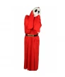 Super Mario Shy Guy Costume Bright Red Robe with Hood Shy Guy Cosplay Costume