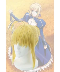 Fate Stay Night Saber Blonde Short Synthetic Hair Cosplay Wig