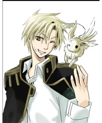 07-Ghost Mikage Short Golden Cosplay Wig