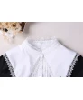 Sweet Cross Embroidery Black And White Lolita Dress for Women
