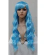 Blue Classic Lolita Wig Long Wavy Synthetic Hair Party Wigs