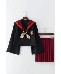 Harry Potter Slytherin Uniform Sailor Suit JK Shirt+Pleated Skirt Cosplay Costume