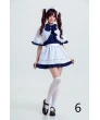 Black White Short sleeve Sweet Costume Maid Dress