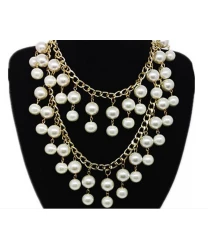 2 Broke Girls Exaggerated multilayer alloy tassel Necklace